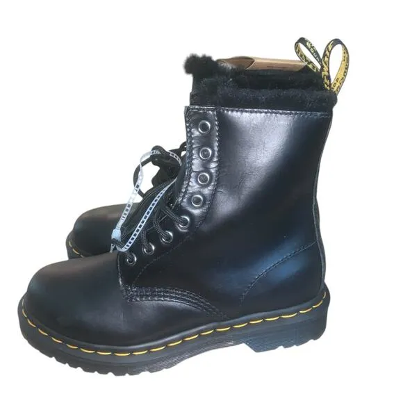 NWTO Dr. Marten’s 1460 SERENA FAUX FUR LINED LACE UP BOOTS U.S. Size 6