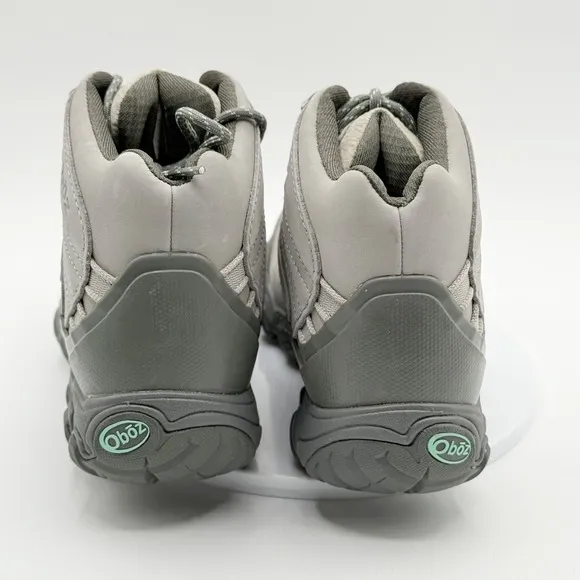 OBOZ Bridger Mid B Dry Waterproof Hiking Boots Size 7 Womens Frost Gray NEW
