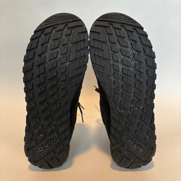 Oboz Women's black lace up Bozeman Mid Waterproof outdoor Hiking Boots size 9