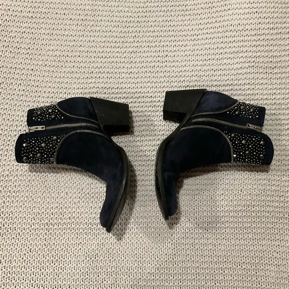 OLD GRINGO Suede Boho Studded Booties indigo for women