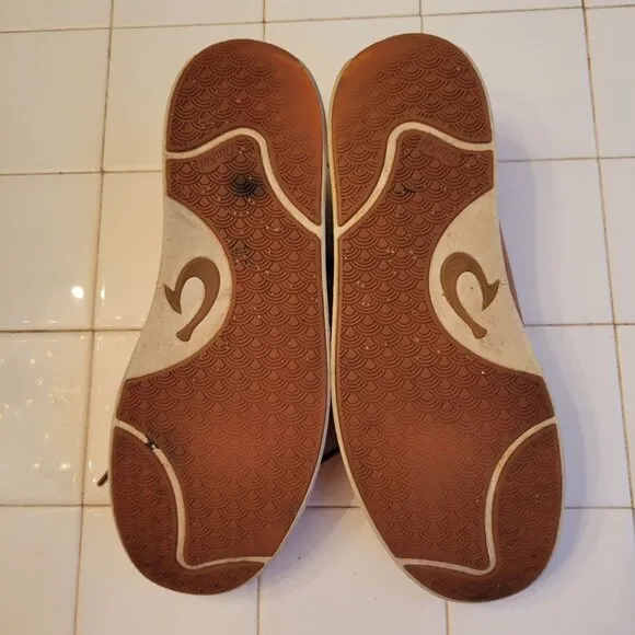 Olukai Leather Sneakers Brown Casual Shoes 11 LAE'AHI LI'ILI Waterproof