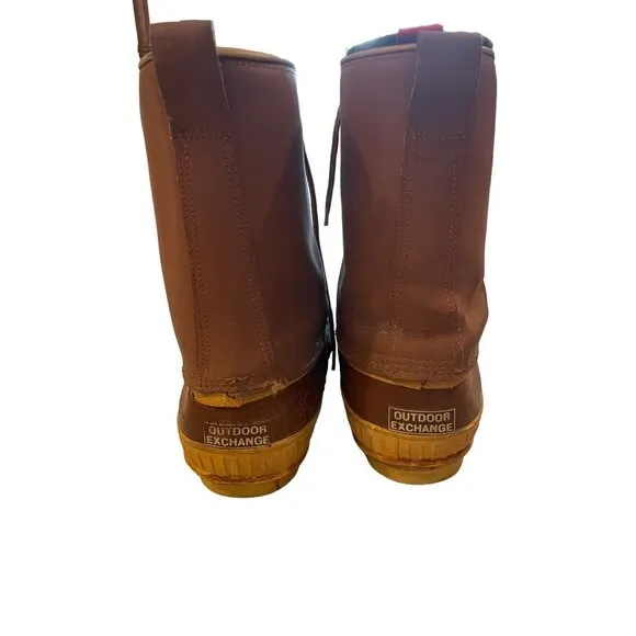 Outdoor Exchange Mens Steel Shank Wool Lined Waterproof Boots Sz 10