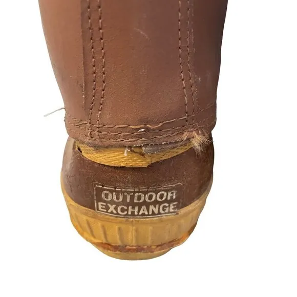 Outdoor Exchange Mens Steel Shank Wool Lined Waterproof Boots Sz 10