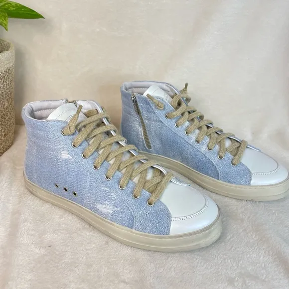 P448 Skate High Top Sneakers Denim‎ 42 EU ( E 544)