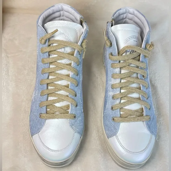 P448 Skate High Top Sneakers Denim‎ 42 EU ( E 544)