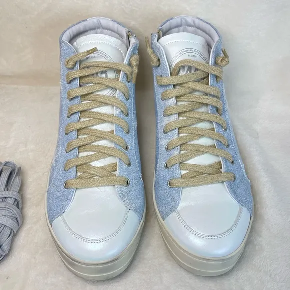 P448 Skate High Top Sneakers Denim‎ 42 EU ( E 544)