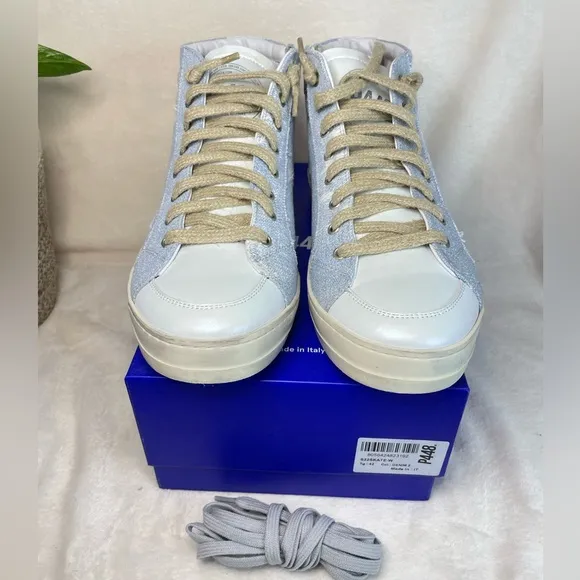 P448 Skate High Top Sneakers Denim‎ 42 EU ( E 544)