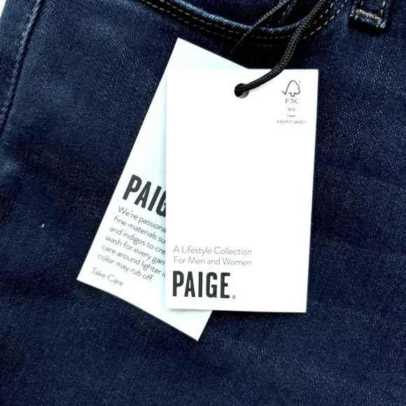 PAIGE NWT Verdugo Ankle Skinny Jean Vintage Women 27 Moody Dark Mid Rise Stretch