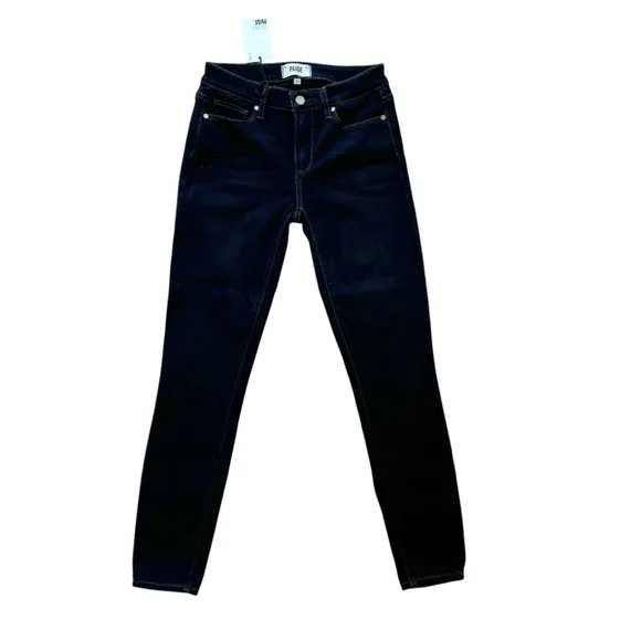PAIGE NWT Verdugo Ankle Skinny Jean Vintage Women 27 Moody Dark Mid Rise Stretch