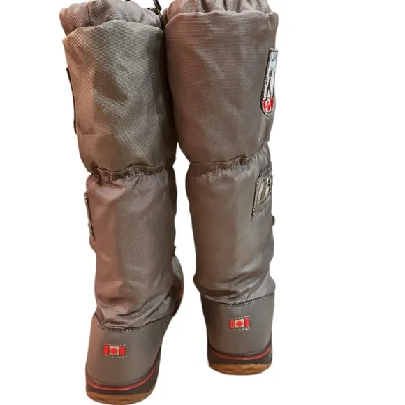 Pajar Canada tall gray waterproof Snow/Rain Gia boots Size 37 (~6.5) in EUC