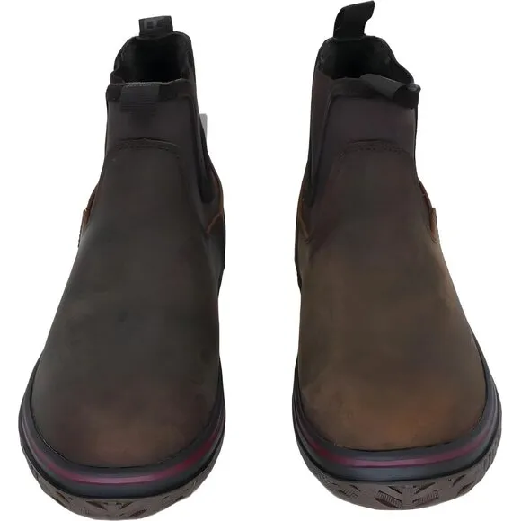 PAJAR Men's Dark Brown Leather Insulated Winter Ankle Boots, Size 41 EU 8-8.5 US