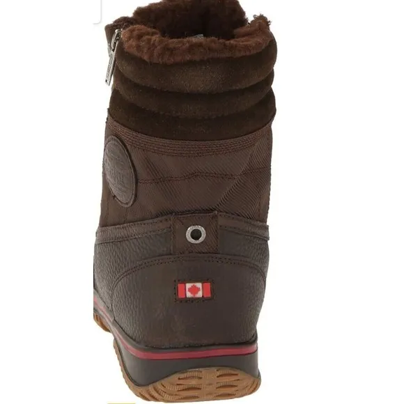 Pajar Tour Mens Side Zip‎ Lace Up Cold Weather Boots Brown size 8