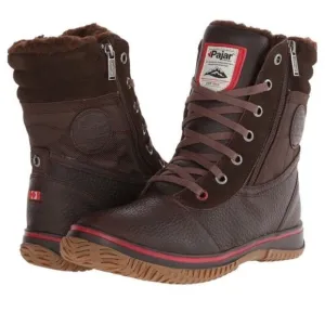 Pajar Tour Mens Side Zip‎ Lace Up Cold Weather Boots Brown size 8