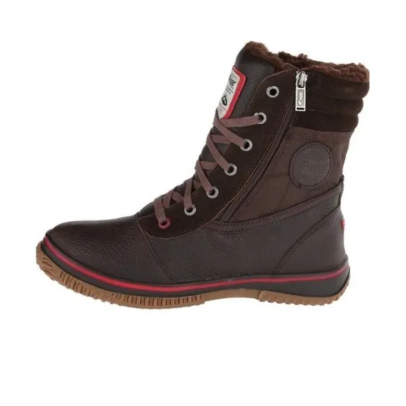 Pajar Tour Mens Side Zip‎ Lace Up Cold Weather Boots Brown size 8