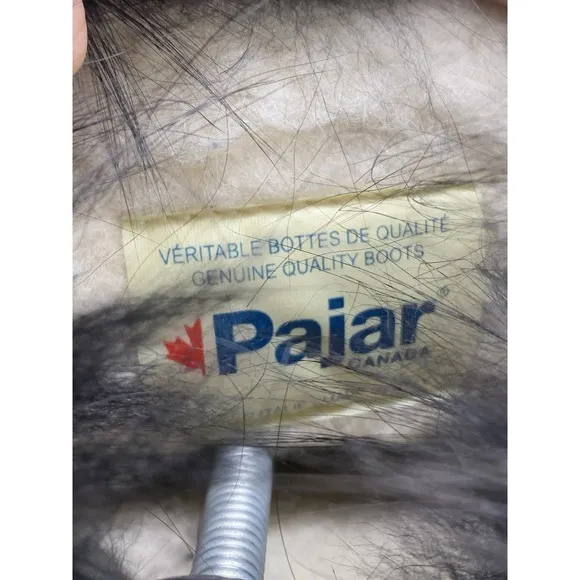 Pajar Women's Fox Fur High Winter Boots Black 39 US 8