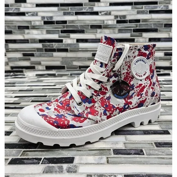 Palladium Pampa Hi White Camo French Men's Rain Boots Size 7.5