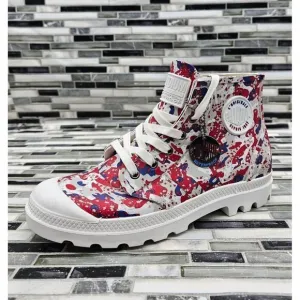 Palladium Pampa Hi White Camo French Men's Rain Boots Size 7.5