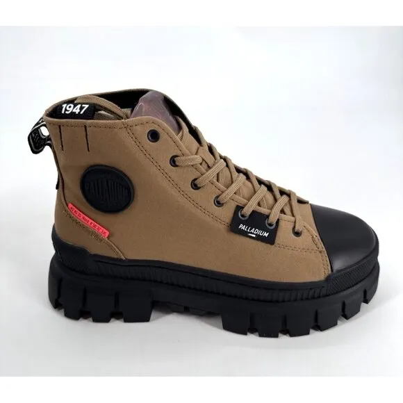 Palladium Revolt HI TX Lace-Up Ankle Boots Womens Size 9 Chunky Olive