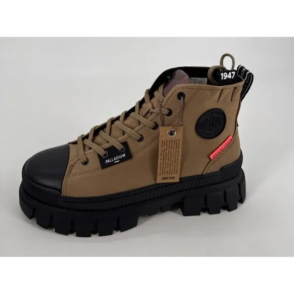 Palladium Revolt HI TX Lace-Up Ankle Boots Womens Size 9 Chunky Olive