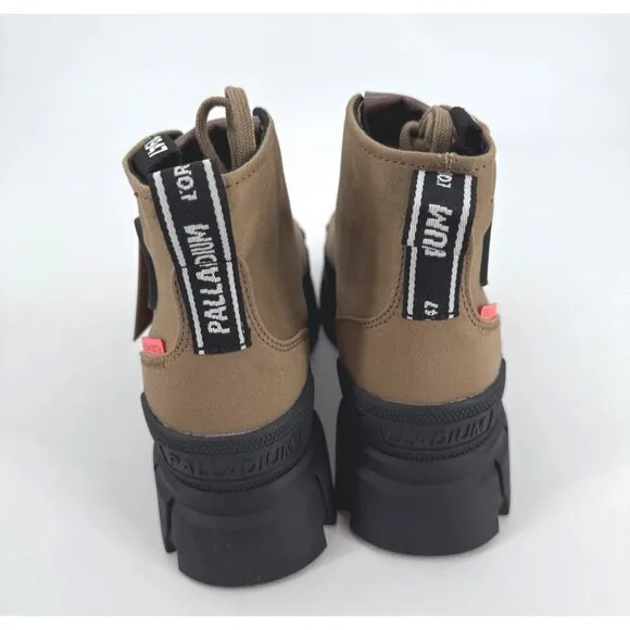 Palladium Revolt HI TX Lace-Up Ankle Boots Womens Size 9 Chunky Olive