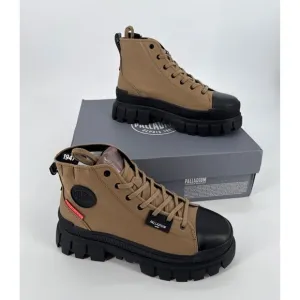 Palladium Revolt HI TX Lace-Up Ankle Boots Womens Size 9 Chunky Olive