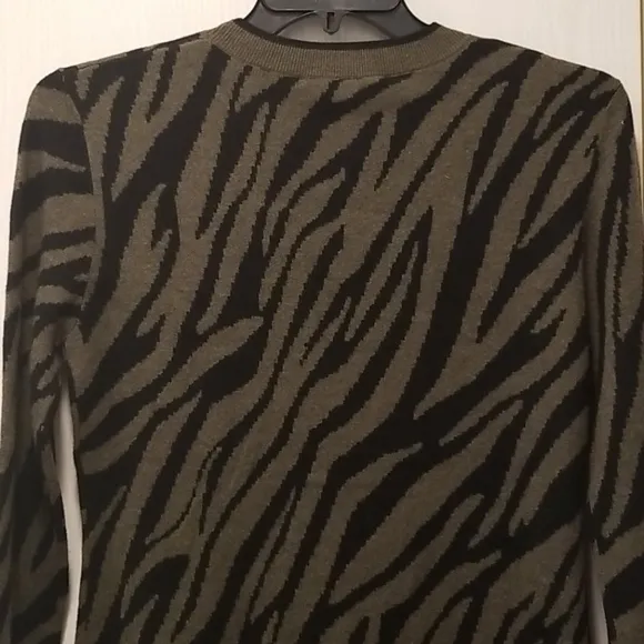 💕PAM &amp; GELA💕 Zebra Silk-Blend Sweaterdress M NWT