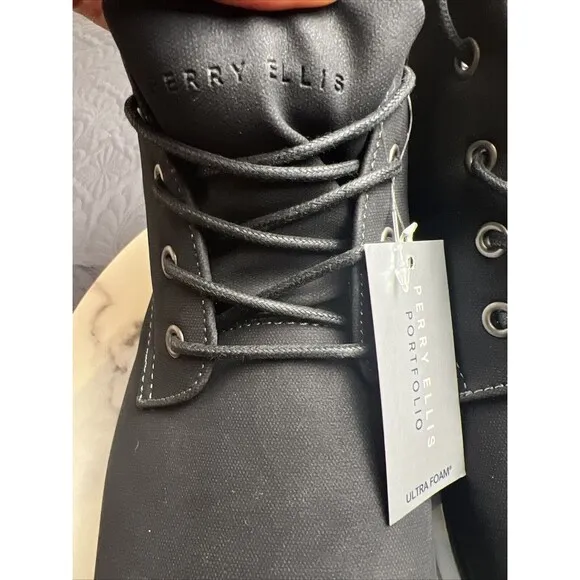 Perry Ellis Portfolio Bluff  Sport Navy Outdoor Chukka Boots SZ 11.5 NWT, No Box
