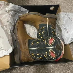Phantom Rider men's boots size 8 brown and green