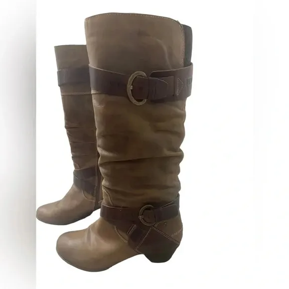 Pikolinos BROWN Knee High Boots  Zip Buckle Leather Riding Brujas 37 WOMEN, 6.5