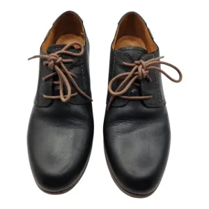 Pikolinos Lace Up Heels Womens 38 US 7.5 Black Leather Oxford Style Shoes EUC