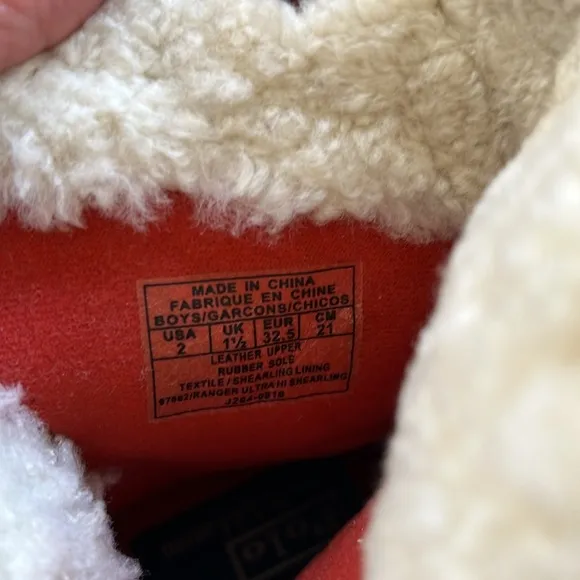 Polo by Ralph Lauren Boy's Size 2 Ranger Ultra Hi Shearling Outdoor Boots