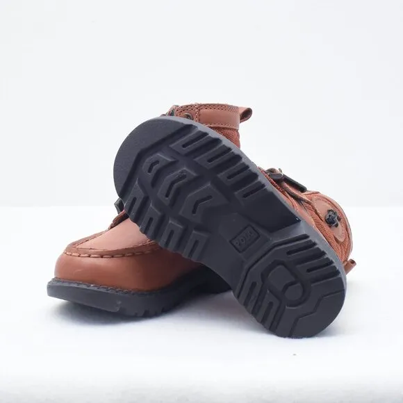 POLO BY RALPH LAUREN LEATHER RANGER HI ULTRA BOOTS Tan Size 5 Toddler