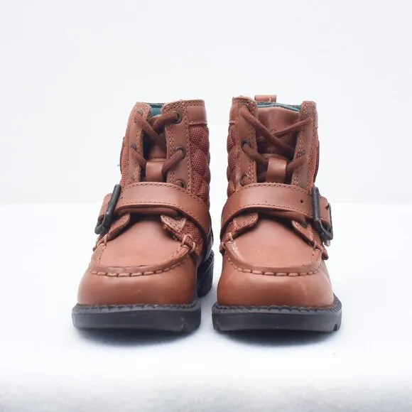 POLO BY RALPH LAUREN LEATHER RANGER HI ULTRA BOOTS Tan Size 5 Toddler