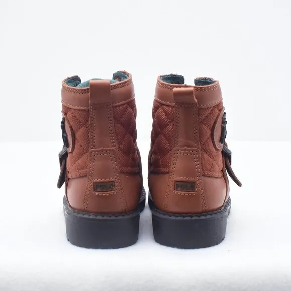POLO BY RALPH LAUREN LEATHER RANGER HI ULTRA BOOTS Tan Size 5 Toddler