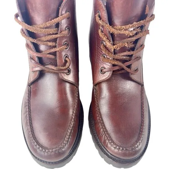 Polo Ralph Lauren Brown Leather Ranger Boots Men's Size 9.5