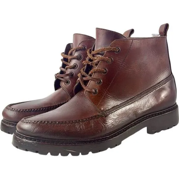 Polo Ralph Lauren Brown Leather Ranger Boots Men's Size 9.5