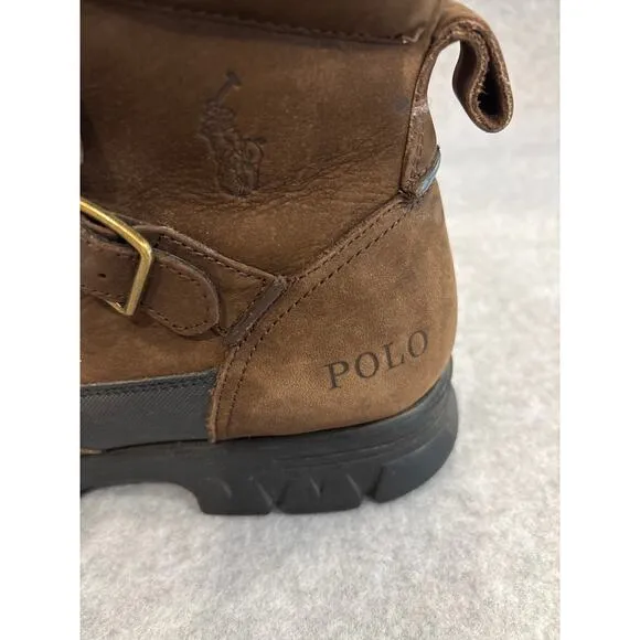 Polo Ralph Lauren Demond Men Size 9.5D Leather Buckle Ranger Country Ankle Boots