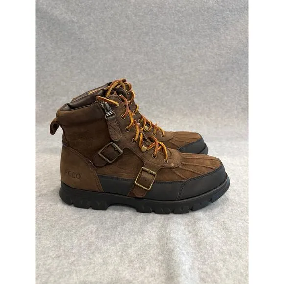Polo Ralph Lauren Demond Men Size 9.5D Leather Buckle Ranger Country Ankle Boots