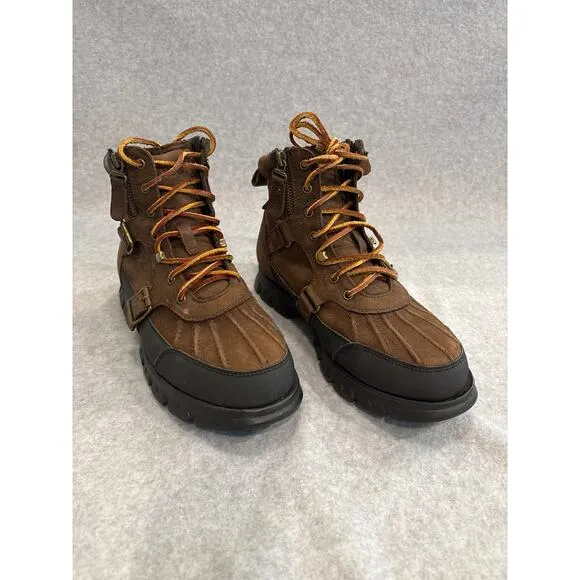 Polo Ralph Lauren Demond Men Size 9.5D Leather Buckle Ranger Country Ankle Boots