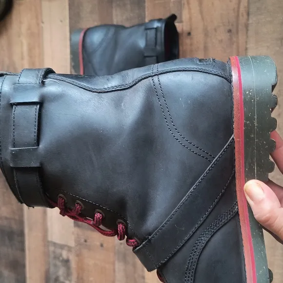 Polo Ralph Lauren Double Strap Leather Maurice Moto Boots Black Sz 12 Men