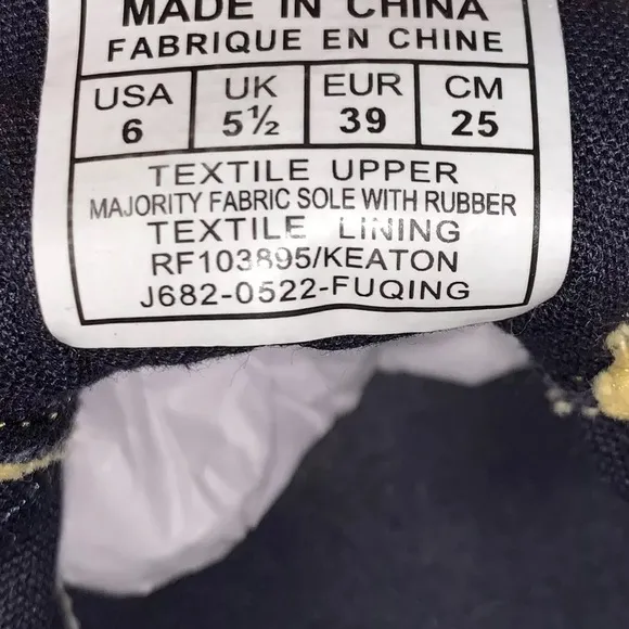 Polo Ralph Lauren Keaton Corduroy Sneakers Shoes Mens Size 6 Navy Lining  (S254)