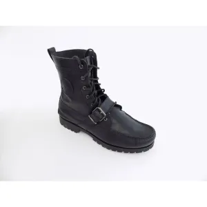Polo Ralph Lauren Men Leather Boots Black Size 10.5D (PRE-OWNED/USED)