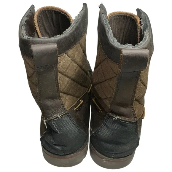 Polo Ralph Lauren Mens Size 11.5 Brown Whitehill Tall Leather Lace Up Duck Boots