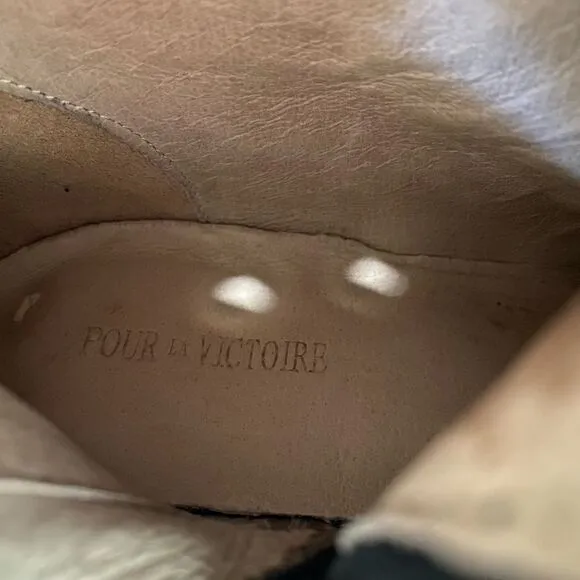 Pour La Victoire Cairo Over Knee Lace/Zip Riding Boots Women Size 6.5