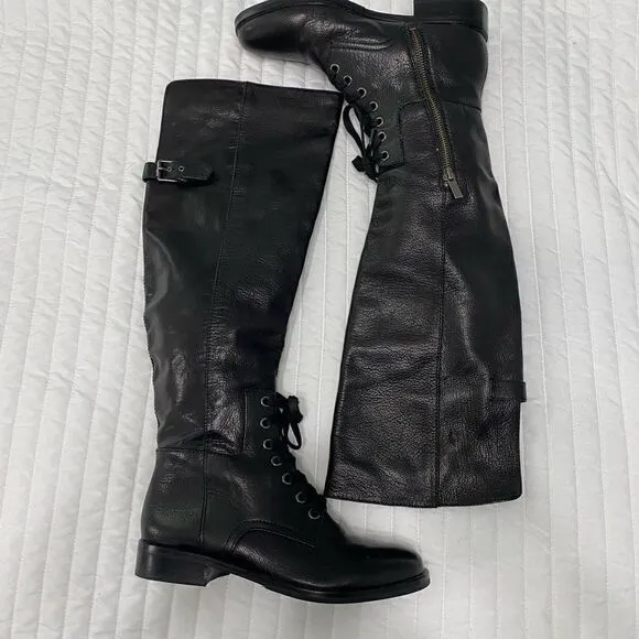 Pour La Victoire Cairo Over Knee Lace/Zip Riding Boots Women Size 6.5