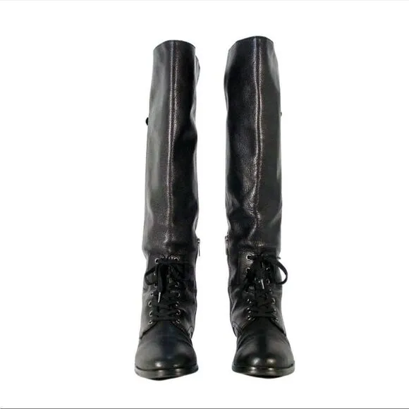 Pour La Victoire Cairo Over Knee Lace/Zip Riding Boots Women Size 6.5