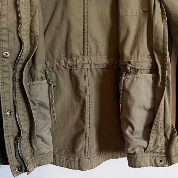 PrAna Sancho Jacket EUC Size S Olive Green Military Cargo Pocket Relaxed Fit
