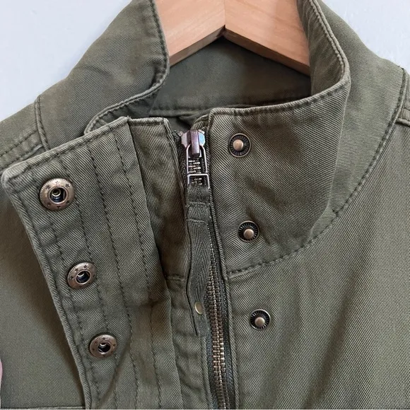 PrAna Sancho Jacket EUC Size S Olive Green Military Cargo Pocket Relaxed Fit