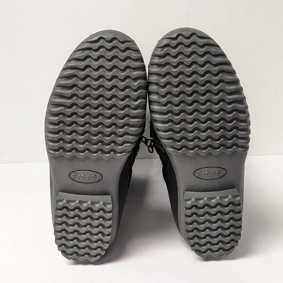 Propet Illia Insulated Winter Boots, Black, Women's 8.5 2E (Extra Wide)