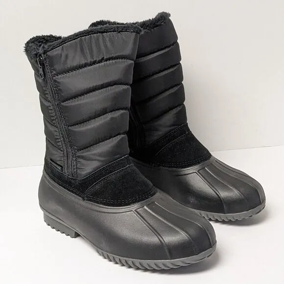 Propet Illia Insulated Winter Boots, Black, Women's 8.5 2E (Extra Wide)